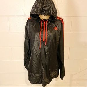 adidas black and red windbreaker hoodie Men’s XL